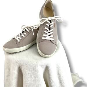 ECCO Women's Taupe Leather Skate Style Shoes EU 42 US 11 Casual Comfort